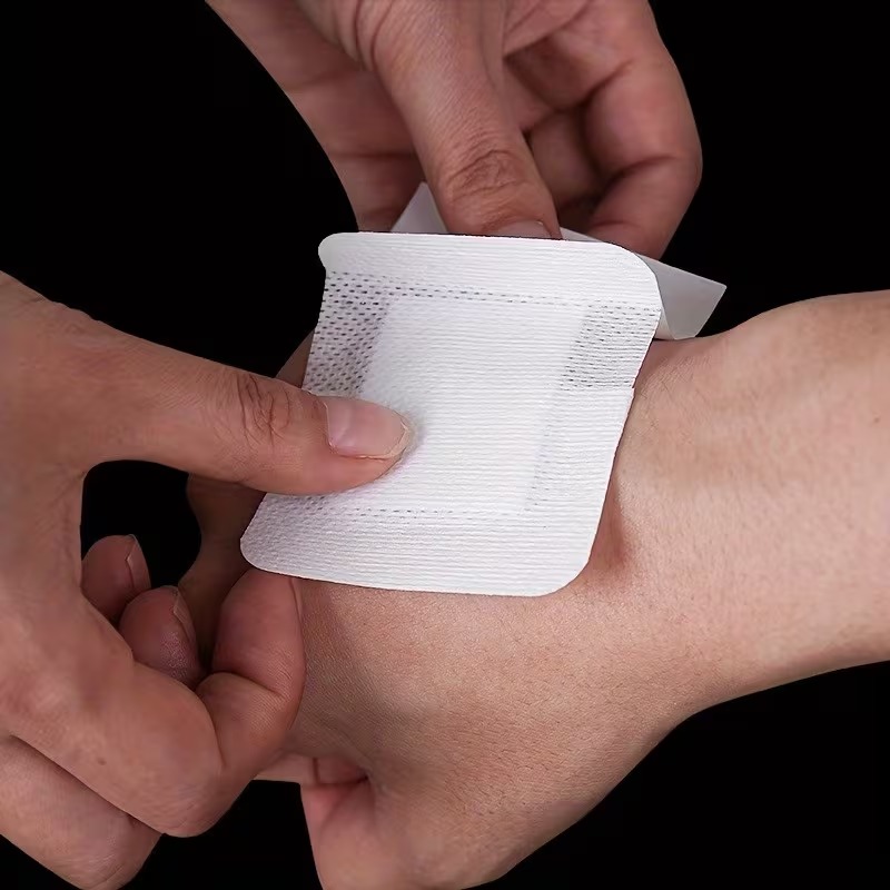 100 Pcs Disposable Self-Adhesive Gauze Pad